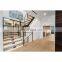 Wooden tread iron staircase straight stairs on sale