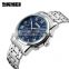 SKMEI 9121 Men Fashion & Luxury Stainless Steel Band Business Calendar Analog Waterproof Quartz Wrist Watches