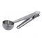 Stainless steel coffee scoop with clip coffee tea measuring spoon coffee scoop bag sealing clip