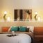 Simple Personality Foyer Bedroom Aisle Glass Light Nordic Metal Painted Wall Lamp Fixture G9 bulbs Creative 2 Lights Wall Lamps