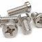 Anti Corrosion SS Cross Recessed Screw , Fully Threaded Cheese Head Screw
