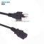 China Manufacturer Computer And Laptop Extension 3 Pin Power Cord Electrical Cable