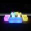 led lighting rental furniture illuminated plastic clear light LED bar seating led plastic party chair white wedding chair