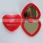 Customized Travel Double Side Folding Plastic Heart Shaped Compact Mirror