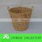 natural water hyacinth handmade laundry basket with liner and handle
