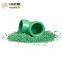 Materiais brutos para acessórios de tubos de UPVC virgem rígido. Granulos de composto de PVC verde para inje??o de acessórios de tubos.