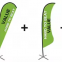 Carbon Composite Fiber Outdoor Wind Banner 4 in 1 Flag Pole Medium Size,Flags and Bases Can Be Customized