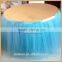 TC091#48 Customize Fancy Deramlike Blue Puffy Tulle Table Skirting for Weeding Supplier's Choice