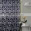 Waterproof polyester butterfly and lines printed shower curtain for family hotel