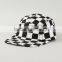Newest Design Fashion Wholesale Cotton Checked Pattern Snapback with 5 Panel