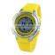 LP736_YW Colorful PU strap Plastic Digital LCD Chrono watch