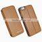 Guangzhou factory wholesale fancy genuine cow leather mobile phone case for Iphone 6 flip case for sale