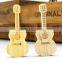 Promotional gift guitar style wooden USB Flash Drive 16GB 32GB pen drive, Custom Wooden USB flash drive for Wedding