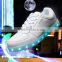 Wholesale Men Women 7 Color LED Luminous Sneaker Light Up Lace Unisex Casual USB Rechargeable Led Shoes