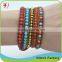 European Natural Stone Bead Fashion Leather Wrap Bracelet