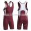 High quality and low price maroon and with wrestling singlet