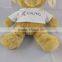 new arrival stuffed plush white t-shirt yellow teddy bear soft toys odm