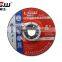 H548 125mm black Resin deoressed center grinding wheel for inox/metal