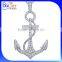 14K Gold Plated Large Stainless Steel Mens Anchor Pendant For Men Anchor Pendant With Chain