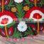 Round Suzani Embroidered Decorative Cushion Cover 16x16"