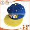 2016 blue polyester flat bill snapback cap military snapback cap