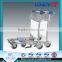 Stainless steel airport luggage trolley with brake
