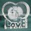 Color Printing Iceberg Design Crystal Photo Frame with Diamond Cutting Border for Baby Shower Gift