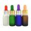 10ml black frosted oil dropper bottles