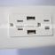 ETL approval usb charger with 15A duplex tamper resistant receptacle 120VAC 60HZ