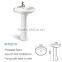 economical plain glazed stock basin with pedestal stand