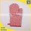 polyester/cotton printed checks oven glove