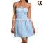 cotton casual chambray new model girl dress JXQ1252