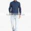 Navy Blue Hot Sale Slim Fit Pure Cotton Custom Design Pattern Men Shirt