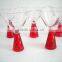 5 unique Margarita Cocktail Glasses With Red Stems