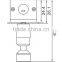 Hot sales tailor made 5W 12V led jewerry showcase lamp LC7328-L