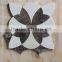 White carrara flower pattern marble mosaic tile