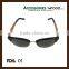 Half frame metal wood sunglasses polarized lense eyewear custom logo for glasses