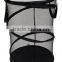Household Essentials Mesh Laundry Bag Hamper Basket, Black with Handles