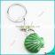 Metal Red Sea Star Shell Key Chain