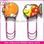 custom 3D animal shaped rubber bookmark, soft PVC paper clips