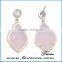 European Women Simple Style Fashion Jewelry Gemstone Earrings Party Gift