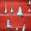 sailboat print imitation memory fabric for jacket cotton-padded jacket