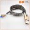 wholesale type C usb cable visible flashing LED shoelace USB cable with custom logo