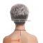 White grey color short hair wigs hair styles for European white women
