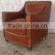 Club Leather armchair for sale , Living room chair single sheet leather sofa