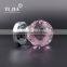 hot sale 60 mm pink color furniture crystal door handles