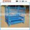 Stackable and foldable metal box pallet for producing deparment