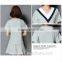 Korean Style Girl V-neck Pleated Dress Casual Women Loose-fitting Dress