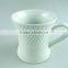 unique shape white ceramic coffee mug with cheap price in stock