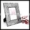 Modern Art Decor Black with Silver Antique Ornate Glass Mosaic Photo Frame Hang for Room